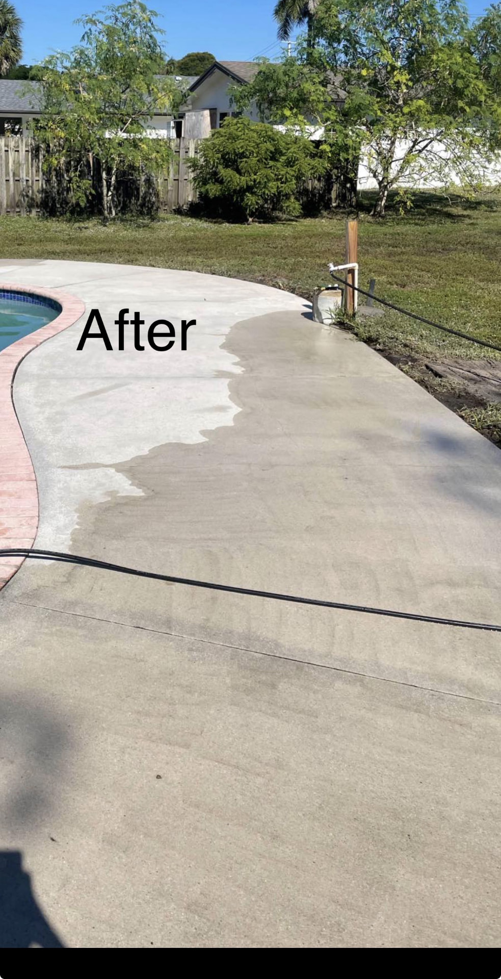 After — Before and after pool deck pressure cleaning in Mount Annan