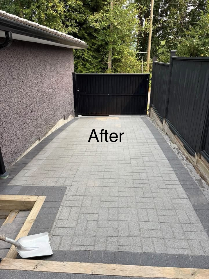 After — Before and after paver driveway cleaning in Sydney