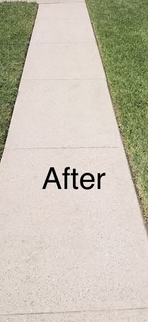 After — Before and after concrete walkway pressure cleaning in Oran Park